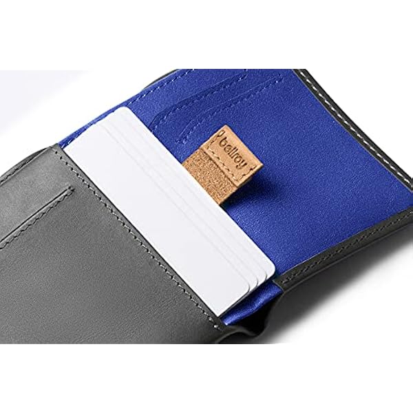 Bellroy Note Sleeve, slim läderplånbok, RFID-utgåvor tillgängliga (max. 11 kort och kontanter), CharcoalCobalt, Taille unique, Bellroy Note Sleeve, slim läderplånbok, RFID-utgåvor finns tillgängliga